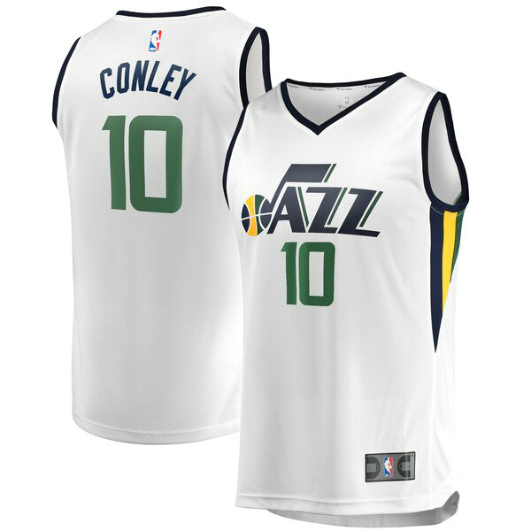 Maillot Utah Jazz Homme Mike Conley 10 Association Edition Blanc